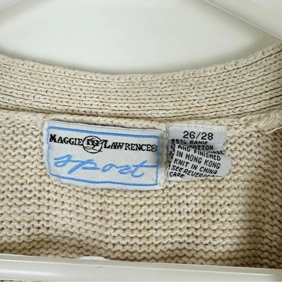 Vintage Maggie Lawrence Floral Knit Cardigan
Oversized Beige Grannycore - Picture 6 of 6